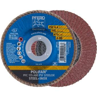 10 x PFERD POLIFAN-Fächerscheibe PFC 115 A 80 PSF STEELOX | 67748115