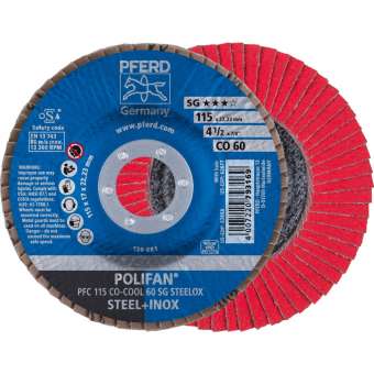 10 x PFERD POLIFAN-Fächerscheibe PFC 115 CO-COOL 60 SG STEELOX | 67760615