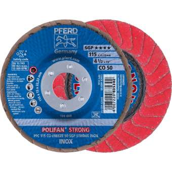 10 x PFERD POLIFAN-Fächerscheibe PFC 115 CO-FREEZE 50 SGP STRONG INOX | 67789115