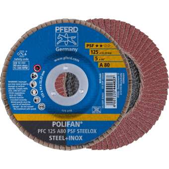 10 x PFERD POLIFAN-Fächerscheibe PFC 125 A 80 PSF STEELOX | 67748125
