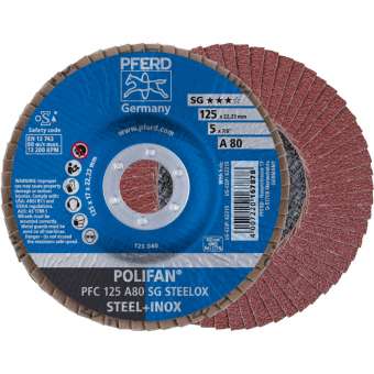 10 x PFERD POLIFAN-Fächerscheibe PFC 125 A 80 SG STEELOX | 67708125