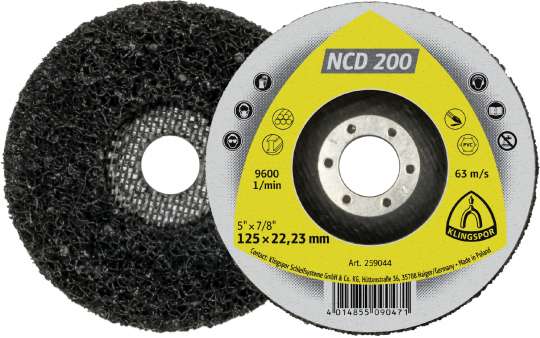 5x Klingspor NCD 200 Reinigungsscheibe, 125x22,23mm Siliziumkarbid gerade | 259044