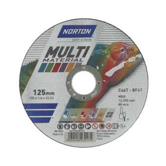 25 x Norton Trennscheibe gerade 41 | 125 x 1,0 x 22,23 C 60 T Multi Purpose | 66252918924